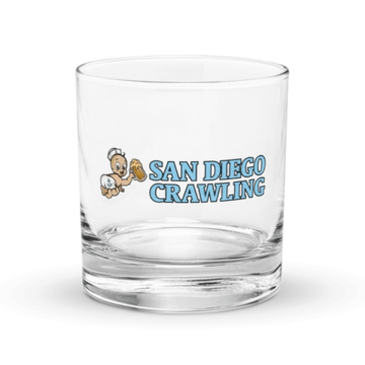 a glass mug on a table